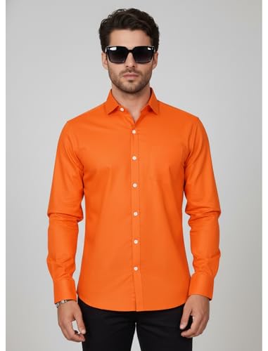 Image of Diverse Men's Solid Formal Shirt | Premium Poly Cotton Full Sleeve Regular Fit Shirt for Men | Stylish Office, Business & Casual