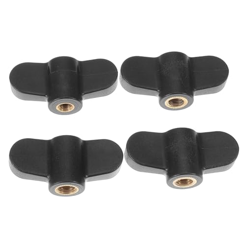 Juego de 4 tuercas ala para soporte de platillos, accesorios para batería, material plástico, color negro miniatura 1