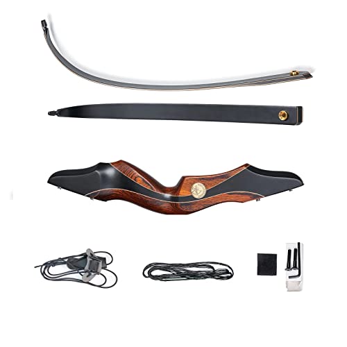 Toparchery Archery 60 Inch Takedown Hunting Recurve Bow And Arrow Set For Adults Practice Competition Longbow Kit With 6Pcs Fiberglass Arrows Right Hand Black thumb #3