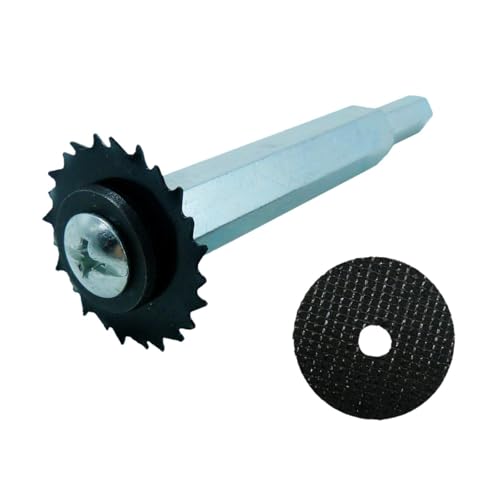 Whtkoph PVC Pipe Inside Cutter with Saw Blade for Drill Hex Shank for Handymen Maintenance, blue rod