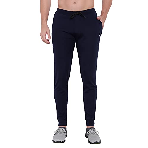 BLUE STAR SHARK Men's Premium Stretchable Cargo Joggers | Regular Fit, Stylish Track Pants with Pockets | Soft Smooth Feel, Logo on Front, Comfortable Everyday Wear