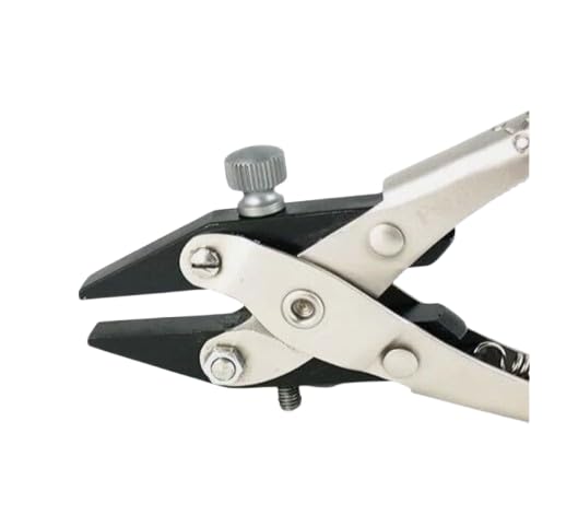 160 mm Parallel Action Pliers with Adjustable Screw, Flat Nose, Smooth Jaws for Jewellery Making and Crafts - Image 2