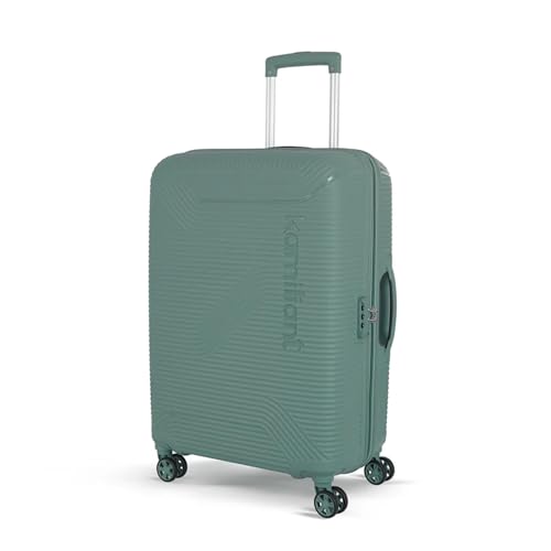 Image of Kamiliant Nexus 3-Piece Luggage Set | PP Hard-Shell Trolley with 8 Spinner Wheels & 3-Digit Lock, Trolley Bag /Luggage /Suitcase for Travel for Men and Women (Sage Green, Set of 3 (55 cm /69 cm /79 cm))