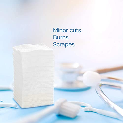 JMU 1000 Gauze Pads 2x2, Sponge Non-Woven 4-Ply Non-Sterile Dental Pads All Purpose Gauze