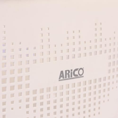 Image of ARICO Premium Plastic Laundry Basket with Comfort Grip Handles - Large Ventilated Clothes Storage Organizer for Bathroom, Bedroom & Home (Off-White, Oval Shape)