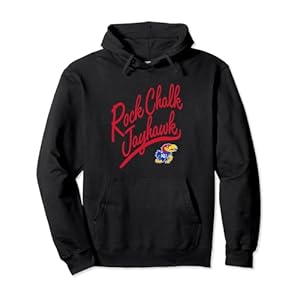 Kansas Jayhawks Rock Chalk Officially Licensed Pullover Hoodie
