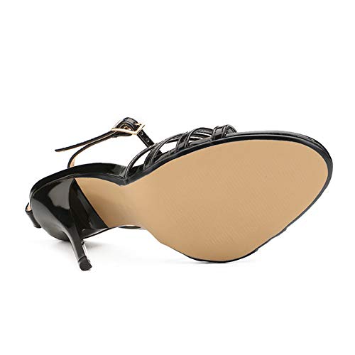 MAIERNISI JESSI Unisex Men's Women's Corss Strap Ankle Buckle Stiletto High Heels Sandals3