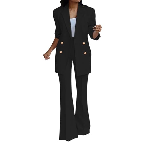 2 Piece Blazer Sets Open Front Blazers and Slim Fit Pants Suits Set Pants Suits for Women Dressy Casual Business Suit