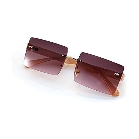 Fa.Beau.Lux Classic Flat Panel Rimless Rectangle Clear Color Gradient Sunglasses A305 (Purple) Cover