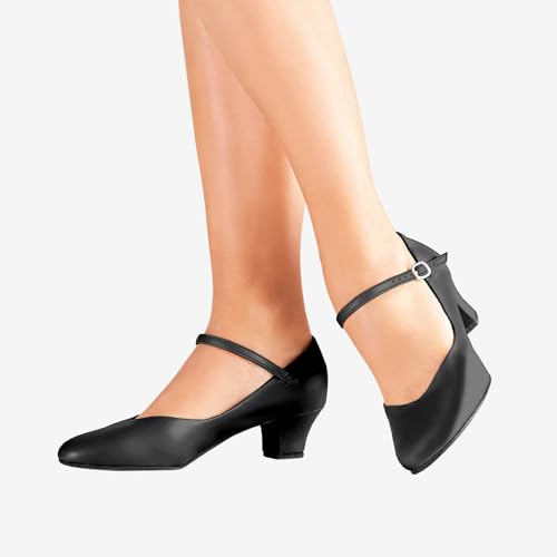 Celine Character Shoes, 1.5" Heel, Leather Sole, Dance Shoes for Women, Ballroom, Salsa, Tango - Celine CH502