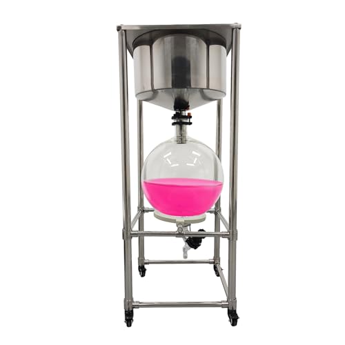 TECHTONGDA Vacuum Filter Glass Funnel 50L Glass Buchner Filtering Funnel, Lab Filtration Unit with 8 Filter Papers for Solid-liquid Separation, Concentration and Purification