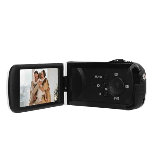 Rankomu Videocámara digital de 48 MP 2.7 K HD, zoom digital de 18X, pantalla táctil de rotación de 180° de 3 pulgadas, visión nocturna por infrarrojos, filtros de belleza, cámara DV para grabar vida