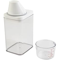 Dosificador De Jabon En Polvo Caja de almacenamiento de detergente en polvo de 1100 ml, dosificador de detergente en polvo con dosificación de detergente, botellas vacías contenedores, jabón detergente caja de para suavizante