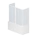 Produktbild ROLLPLAST PINTO Dreiseitige PVC Badewanne-Kabine 70x160 mit zentraler Öffnung Mod. Nicla