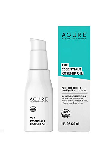 Acure The Essentials Rosehip Oil | 100% Vegan | Versatile - For Any Skin & Hair Care Regimen | Pure, Cold Pressed & Rich In Essential Fatty Acids | For All Skin Types | 1 Fl Oz #TOP15