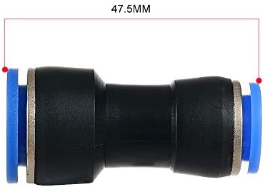 Metalwork Plastic Push to Connect Straight Union Pipe Tube Reducer Fitting, 8mm OD x 4mm OD, Reducing Coupler Straight Pneumatic Connector (Pack of 10)