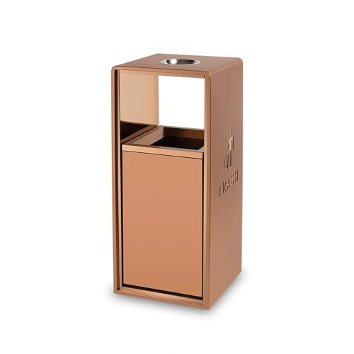 Cubo de basura para exteriores metálico para evitar dispersión de cenizas y acumulación de residuos 2