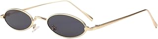 huvora Vintage Oval Retro Party Sunglasses for Men Women Classic Designer Design with UV400 Protection Bold Alloy Stylish Frame Lightweight Sleek Fashion Goggles-picture-34
