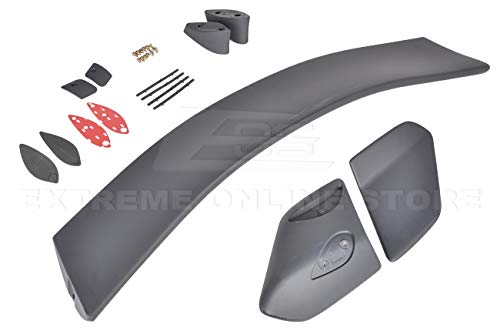 Extreme Online Store Replacement for 2016-Present Honda Civic Sedan FC1 FC2 | EOS Type-R Style ABS Plastic Primer Black JDM Rear Trunk Lid Wing Spoiler - Thumbnail 2