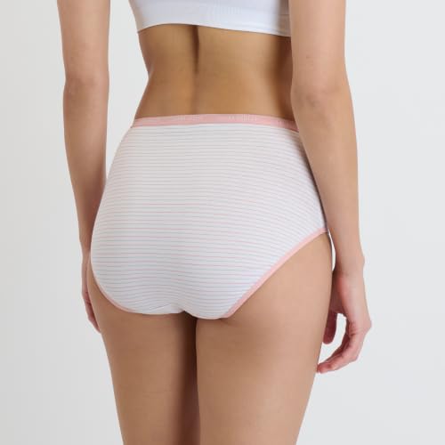 Image of Laura Ashley Women's Cotton Brief Underwear Set, High-Waisted Panties for Women, 5-Pack