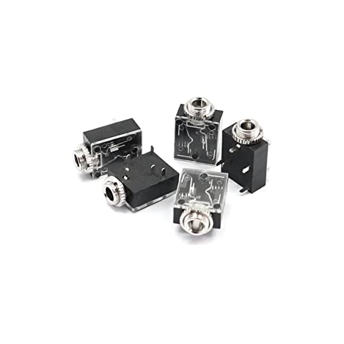 WITTKOWARE Klinken-Einbaubuchse, 3,5mm, Stereo, Printmontage, 2X &Ouml;ffner-Schaltkontakte, 5 St&uuml;ck