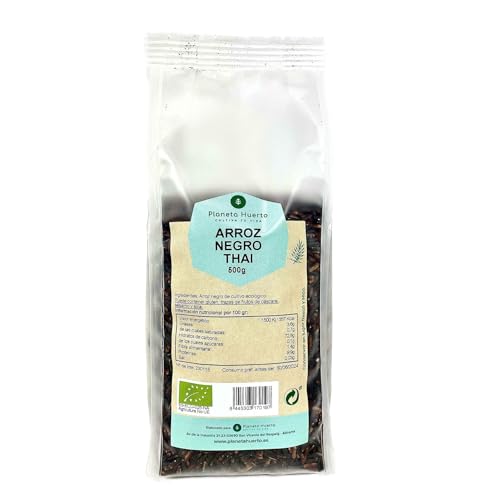 PLANETA HUERTO | Arroz Negro Thai ECO 0,5 kg – Antioxidante Natural, Rico en Fibra, con Sabor a Nueces y Cultivo Ecológico Sostenible