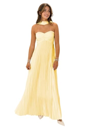 Flowy Chiffon Bridesmaid Dress with Scarf Strapless Formal Evening Dresses QA232