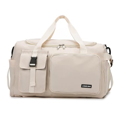 Gym Duffle Bag For Women Men Sports Weekender Bag Yoga Handbag Travel Duffle Bag Sports Backpack Off-White