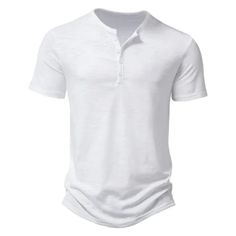 Image of Men's Fashion Henley Neck Half Sleeve T-Shirts