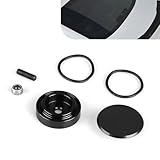 Bawkars Car Wiper Plug, Aluminum Alloy Rear Window Wiper Arm Cover & Block-off Grommet Caps, Rear Window Wiper Delete Cover Kit, Compatible with Civic and Acura (Black)