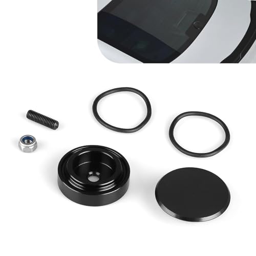 Bawkars Car Wiper Plug, Aluminum Alloy Rear Window Wiper Arm Cover & Block-off Grommet Caps, Rear Window Wiper Delete Cover Kit, Compatible with Civic and Acura (Black)