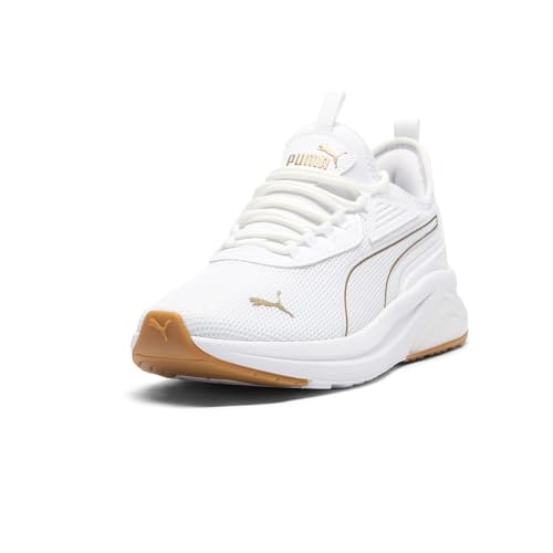 PUMA Womens Amplifier Sneaker, Womens White Womens Gold, 10