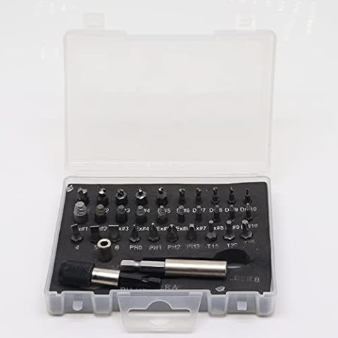 BENLIUDH Screw Extractor Set, 33 Piece Damaged Screw Extractor and Stripped Screw Remover with Magnetic Extension Bit Holder and Socket Adapter Cover