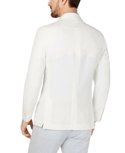 Nautica Mens Modern fit Sport Coat Blazer 42 R White Solid Stretch3