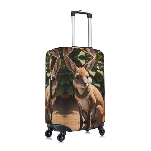 Funny For Kangaroo Zoo Print Personalized Travel Luggage Cover With Zipper, Elastic Luggage Cover,For Daily Use3