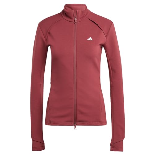 Chaqueta adidas Trn Cu para mujer en color negro con cremallera frontal para entrenamiento diario
