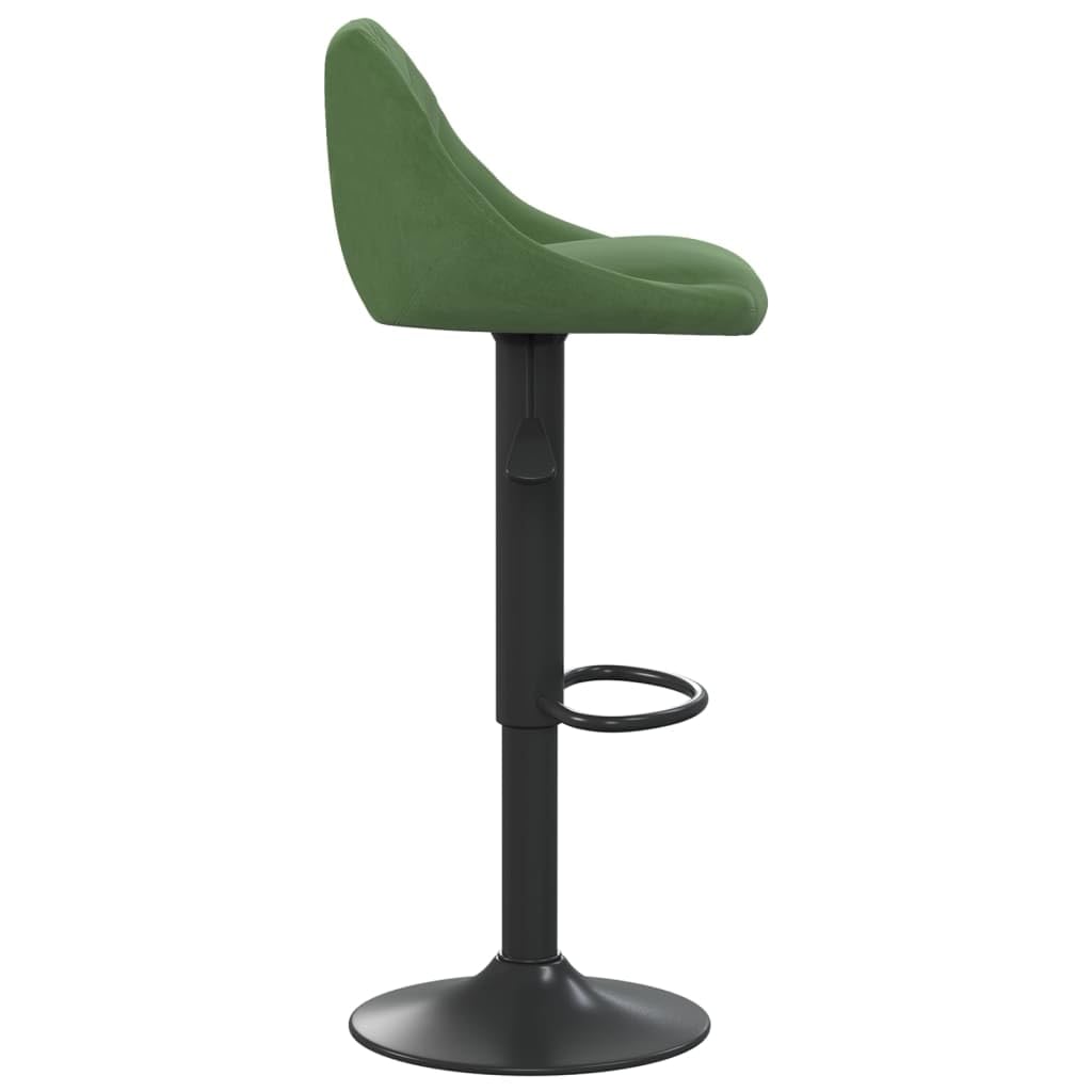 Sgabello da bar, 2 pezzi, velluto verde scuro