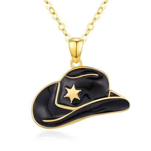 Collier chapeau de cowgirl en argent 925 TwoAnts au style western raffiné