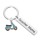 SEIRAA Scooters Mama Keychain E-Scooter Driver Gifts Scooters Owner Gifts Italian Moped Scooter Keychain (Scooter Mama key CA)