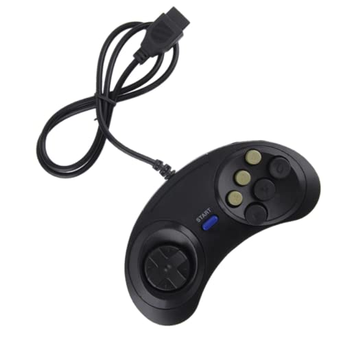 THE PERFECT PART 2X 6 Button Game Pad Controller For SEGA Genesis Black Old School Classic New image 3