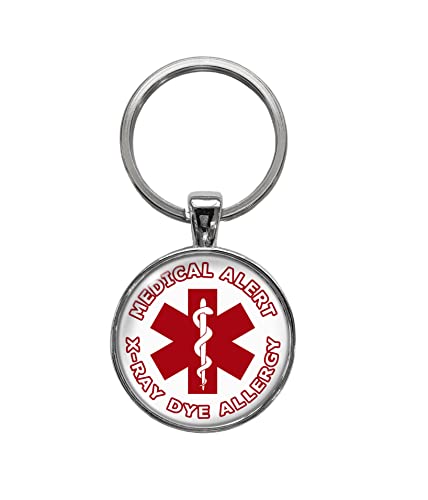 X-Ray Dye Allergy Medical Alert Keychain