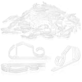com-four® 200x Dachrinnenhaken für Lichterketten - Regenrinnen-Haken aus Kunststoff - Befestigung für Weihnachtsaußenbeleuchtung (200 Stück - 20mm)