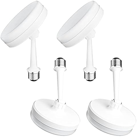 linovum Pack of 4 Swivelling 360 Degree E27 LED Light Warm White Adjustable Light Direction with 6 W (460 Lumens) Cover