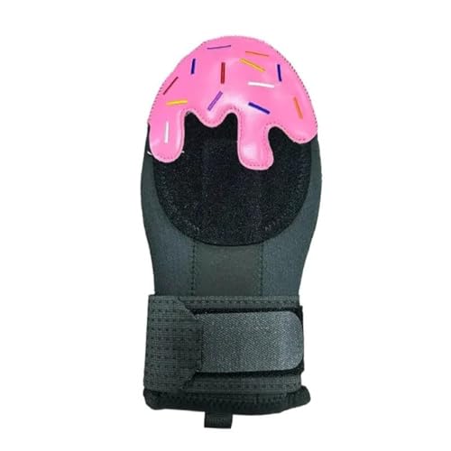podafu Baseball Sliding Mitt Universal Right or Left Hand Baseball Sliding Glove Sliding Mitt Youth & Adult Sizes,Neoprene,Adjustable Wrist Compression Strap (Pink Icecream,Youth)