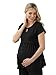 Jockey Scrubs Womenâ€™s Empire Waist Maternity Top, Black, Large