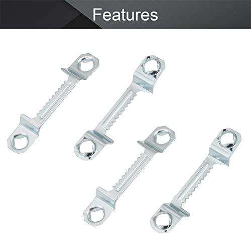 Image of MroMax 30PCS Sawtooth Picture Hangers Iron Picture Hangers 1.69 inch x 0.31 inch Double Hole Picture Frames Hangers for Hanging Clock Paintings Artwork Picture Frame Hook Photos Silver
