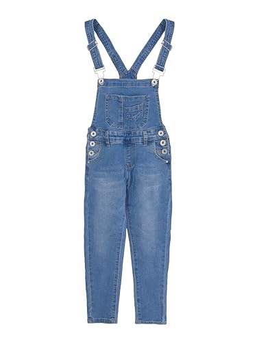 Mono Vaquero de Niñas Mono de Mezclilla Ropa de Trabajo en Jeans Rasgados Casual para Niños Y Niñas Cod.7040, Código: 7043, 12 años