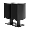 AVCOM Desktop Speaker Stands 120mm for Desktop and Bookshelf Speakers Large Black Pair #4