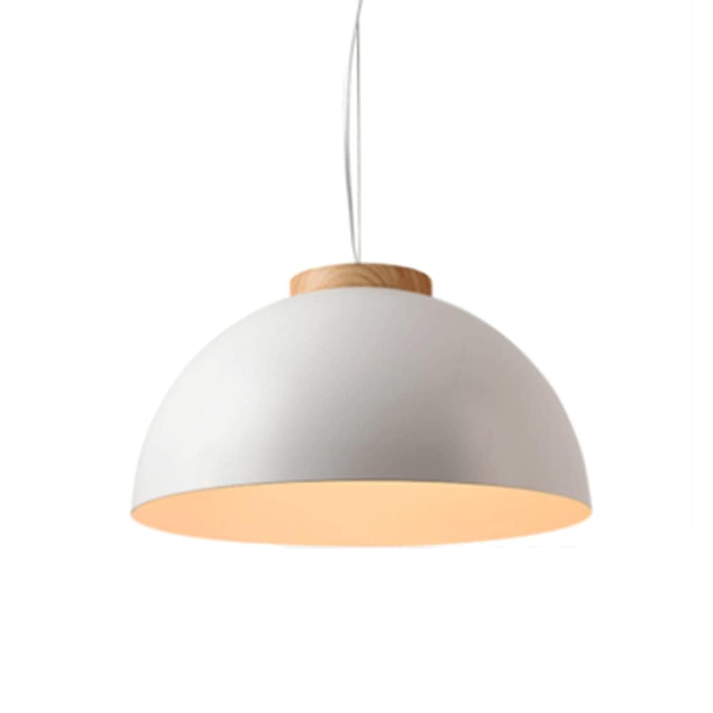 LANTANB Dome Hanging Lights for Kitchen Island Minimalist Ceiling Mounted Light Metal & Wood Accent Elegant Modern Pendant Lighting Fixtures for Farmhouse Bedroom Dining Room Hallway