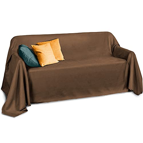 Beautissu Tagesdecke 210x280 cm Überwurfdecken für Sofa Romantica Wildleder-Optik Überwurf Bettabdeckung Tagesdecken Bettüberwurf & Sofaüberwurf...